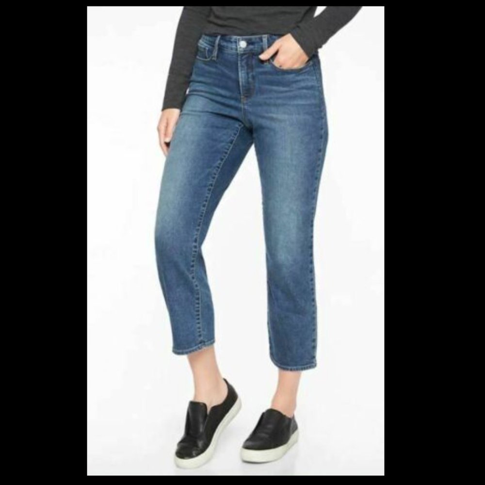 6.) NWT Athleta Sculptek Slim Straight Jean Lapis Wash- Size 6Tall- MSRP $108